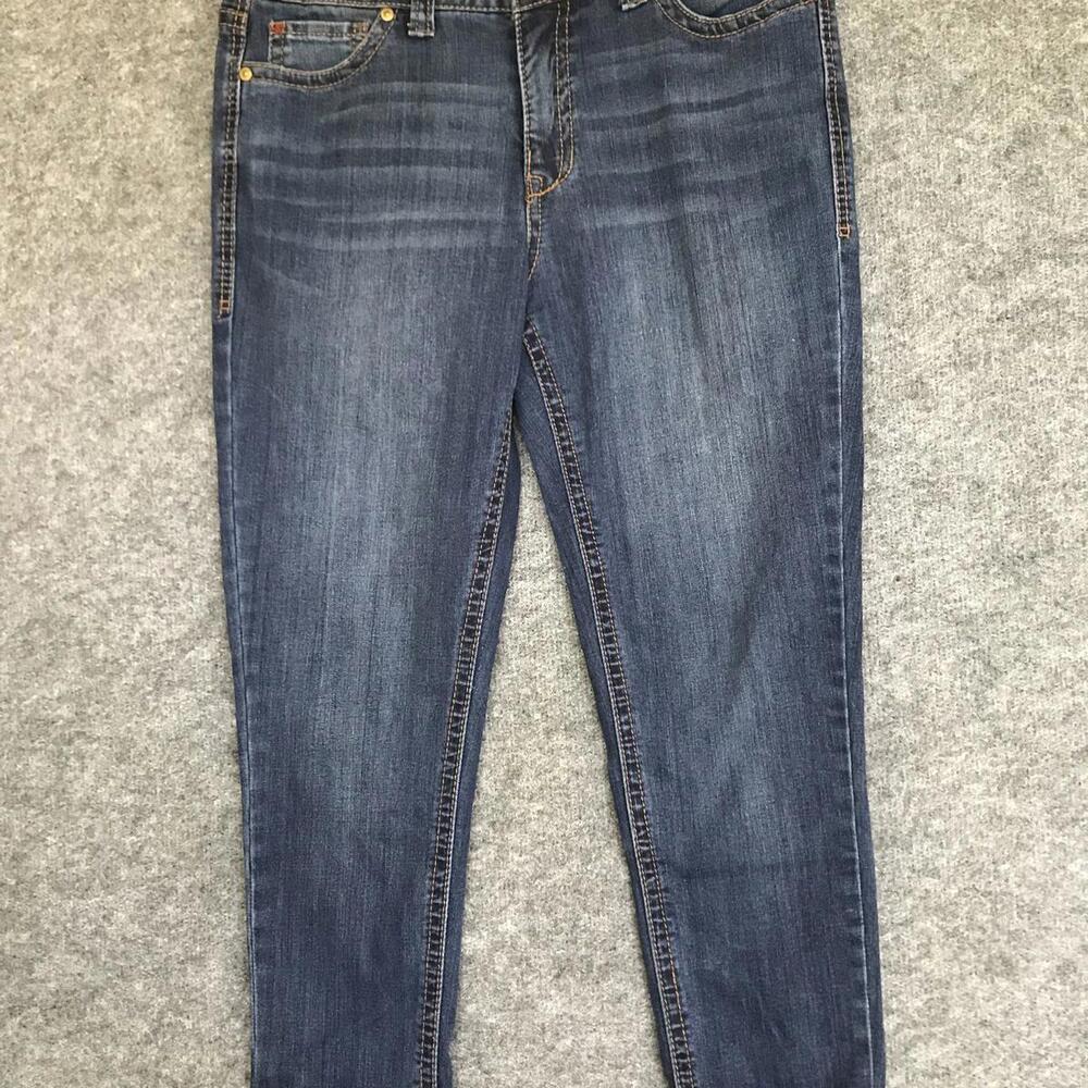 Seven 7 Tummyless High Rise Skinny Women's Size 12 Blue 5-Pocket Denim Jeans - Picture 2 of 8